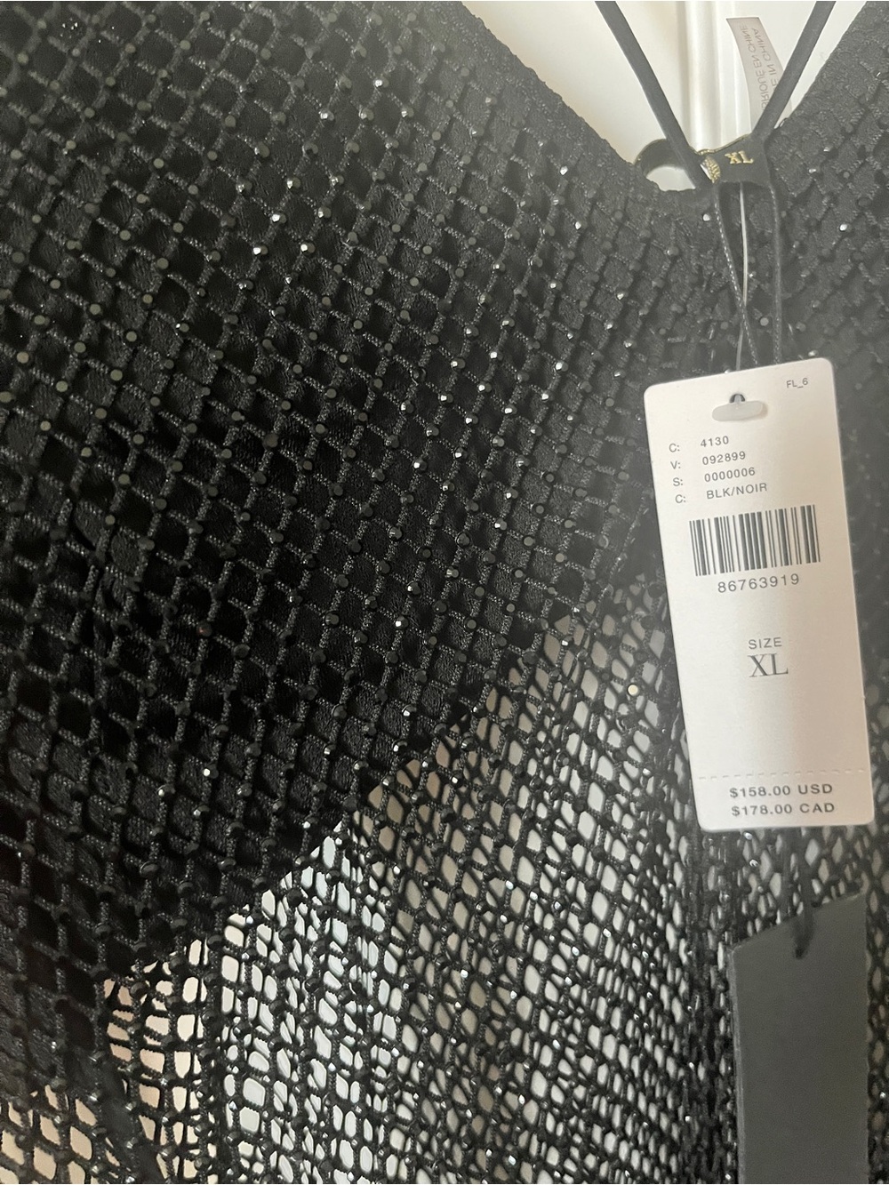 Anthropologie NwT Caballero Black Mesh Slip Dress with built in layer - Picture 7 of 11